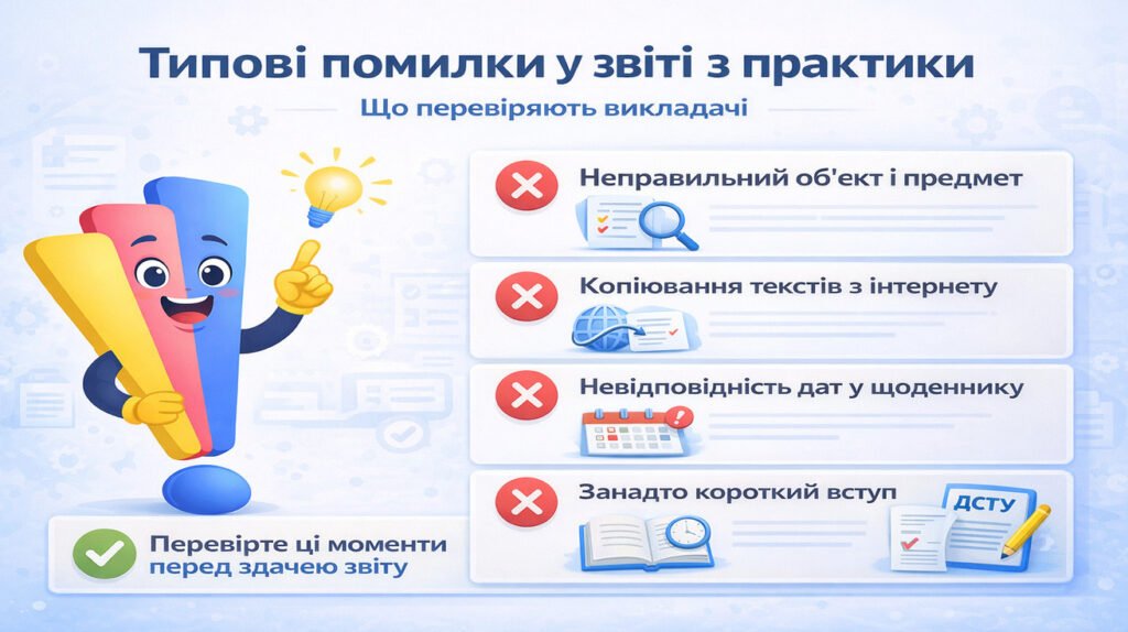 Типичные ошибки при написании отчёта по практике: как их избежать студенту