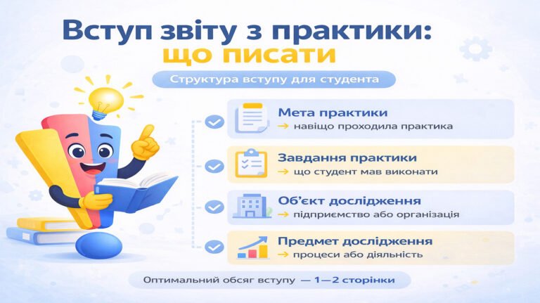 Що писати у вступі звіту з практики: структура, приклад та поради