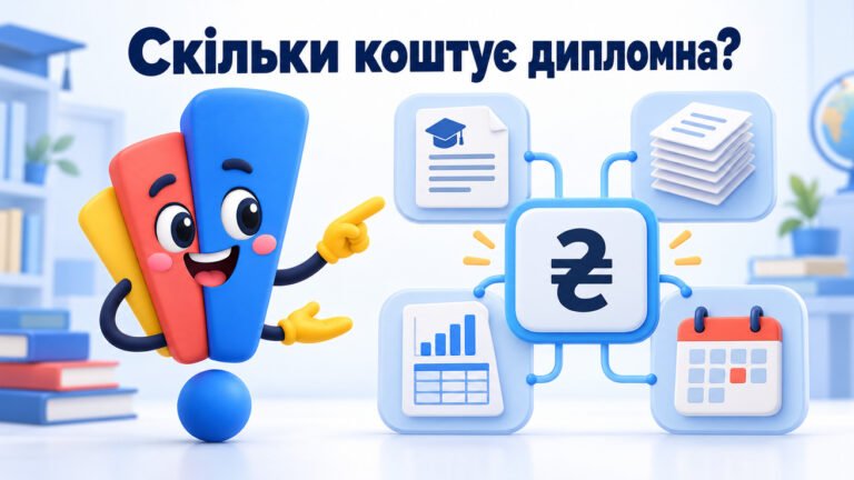 Маскот Світ Знань пояснює, від чого залежить вартість дипломної роботи